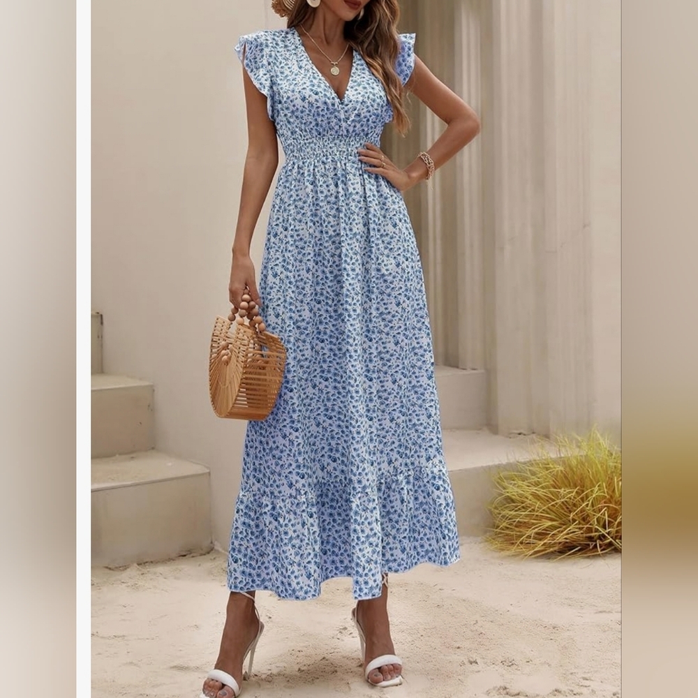 Size small blue floral kirundo dress